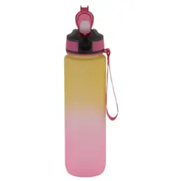 900ml Gradient Bottle Pink Yellow Front